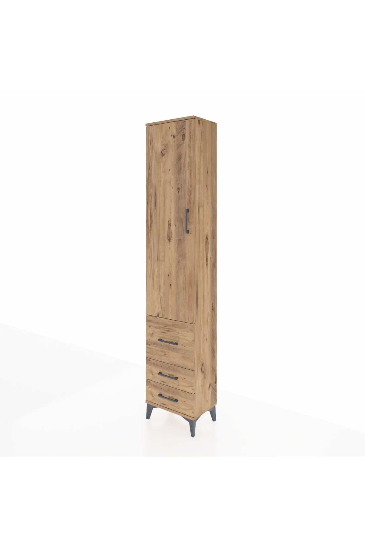 Arges Dolap 2 Raflı 3 Çekmeceli Tek Askılı 44x30x221 - S28M037V9A
