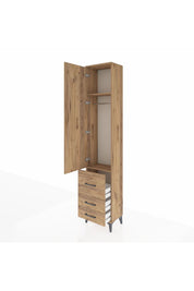 Arges Dolap 2 Raflı 3 Çekmeceli Tek Askılı 44x30x221 - S28M037V9A