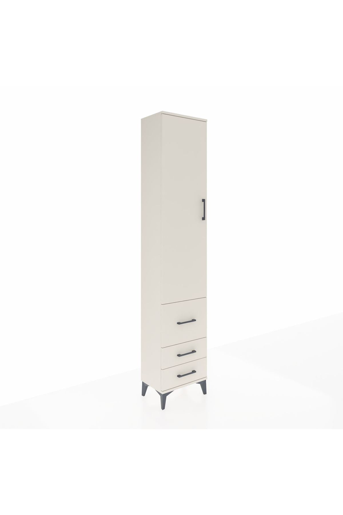 Arges Dolap 4 Raflı 3 Çekmeceli Tek Kapaklı 44x30x221 - S28M038V1A