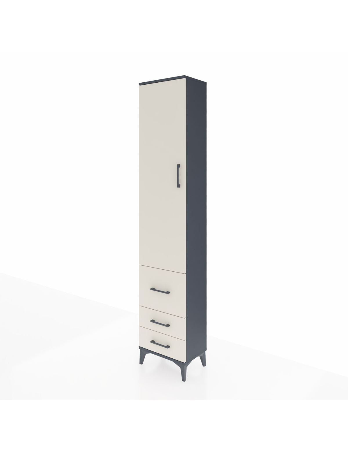 Arges Dolap 4 Raflı 3 Çekmeceli Tek Kapaklı 44x30x221 - S28M038V4A