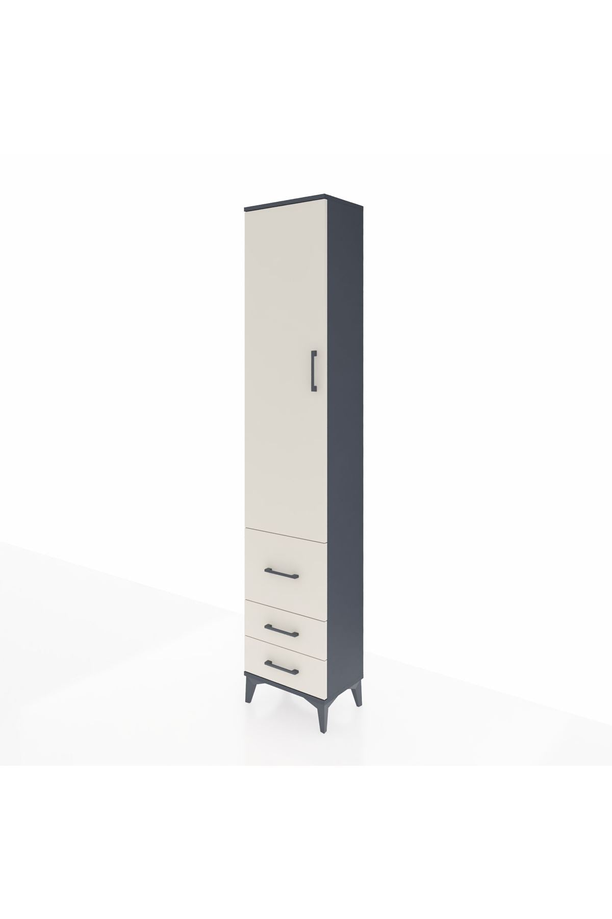 Arges Dolap 4 Raflı 3 Çekmeceli Tek Kapaklı 44x30x221 - S28M038V4A