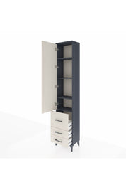Arges Dolap 4 Raflı 3 Çekmeceli Tek Kapaklı 44x30x221 - S28M038V4A