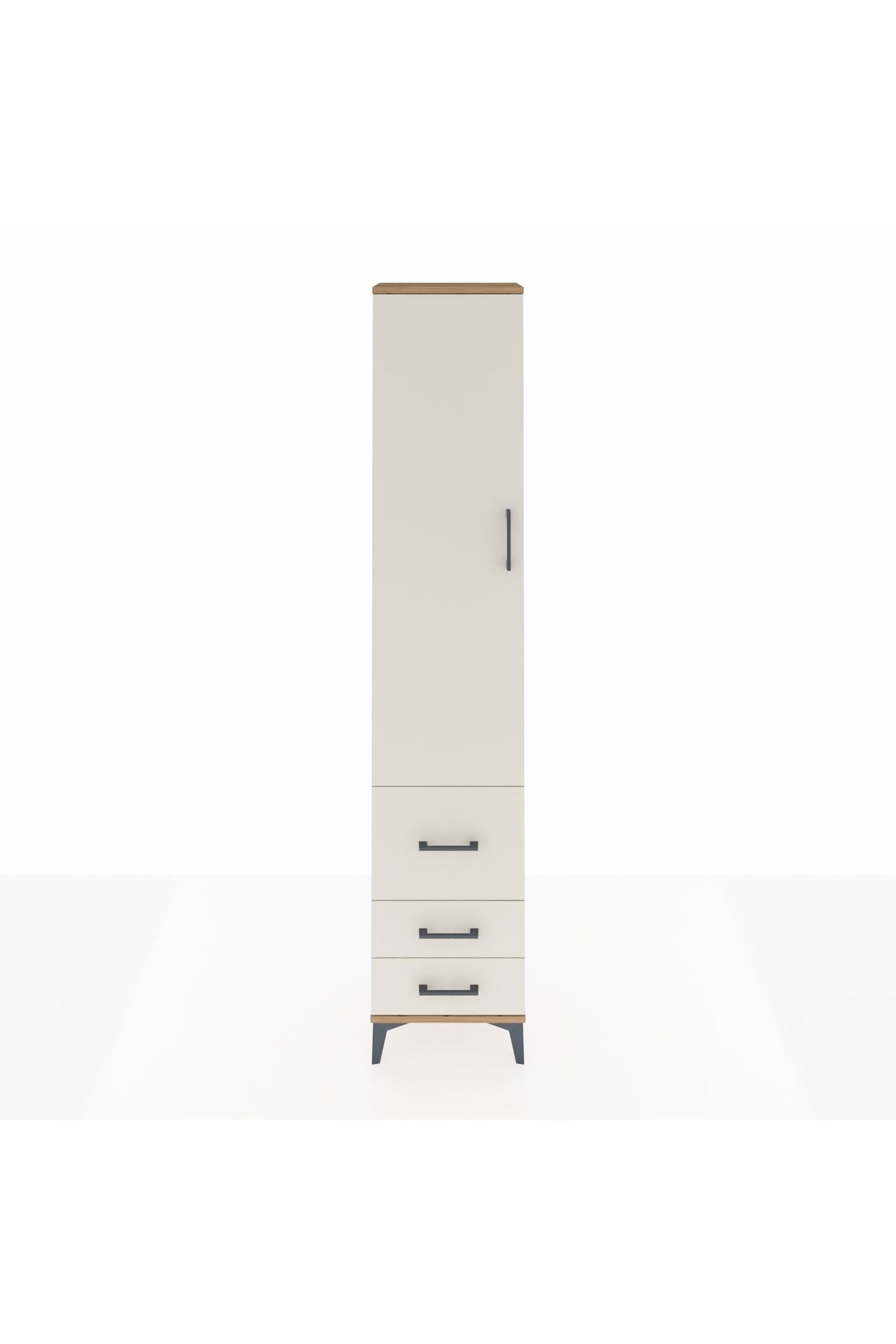 Arges Dolap 4 Raflı 3 Çekmeceli Tek Kapaklı 44x30x221 - S28M038V7A