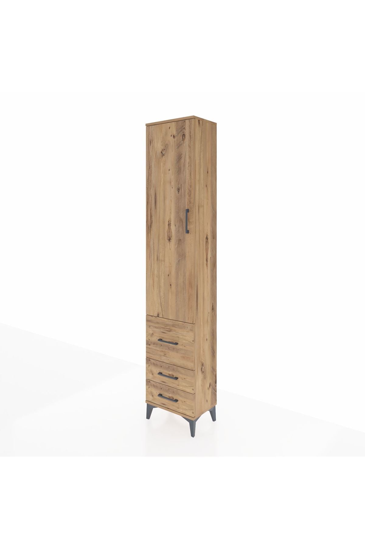 Arges Dolap 4 Raflı 3 Çekmeceli Tek Kapaklı 44x30x221 - S28M038V9A