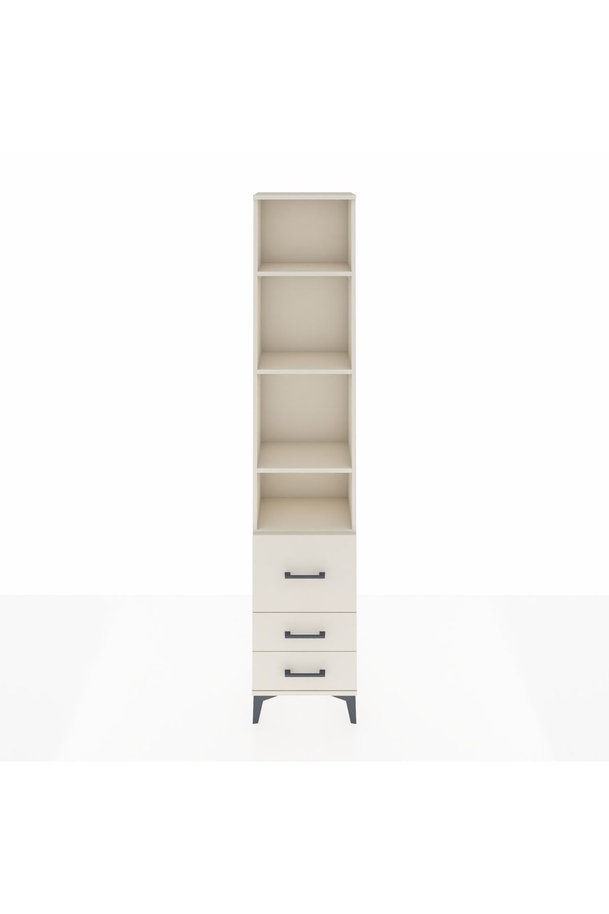 Arges Dolap 4 Raflı 3 Çekmeceli 44x30x221 - S28M039V1A