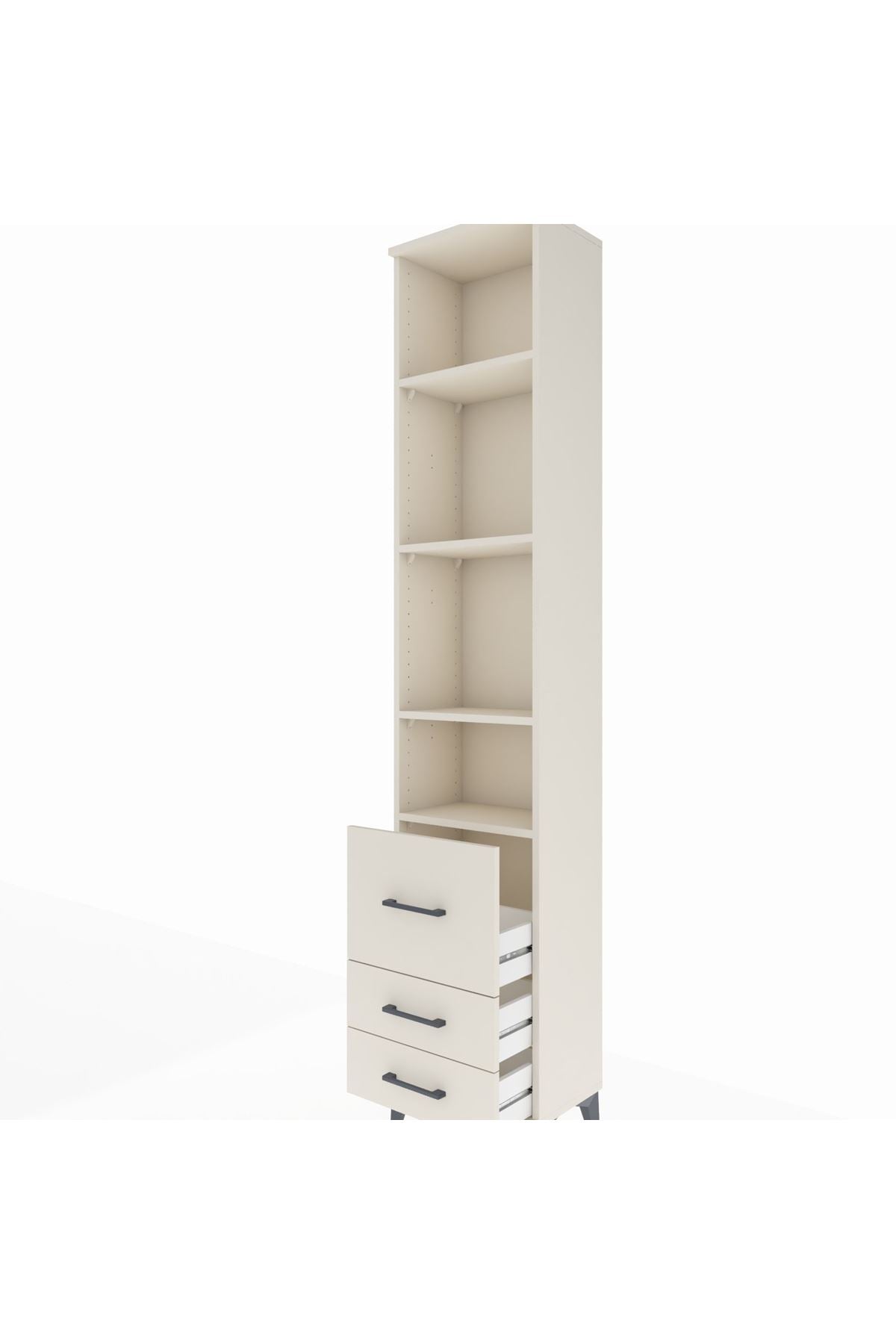 Arges Dolap 4 Raflı 3 Çekmeceli 44x30x221 - S28M039V1A