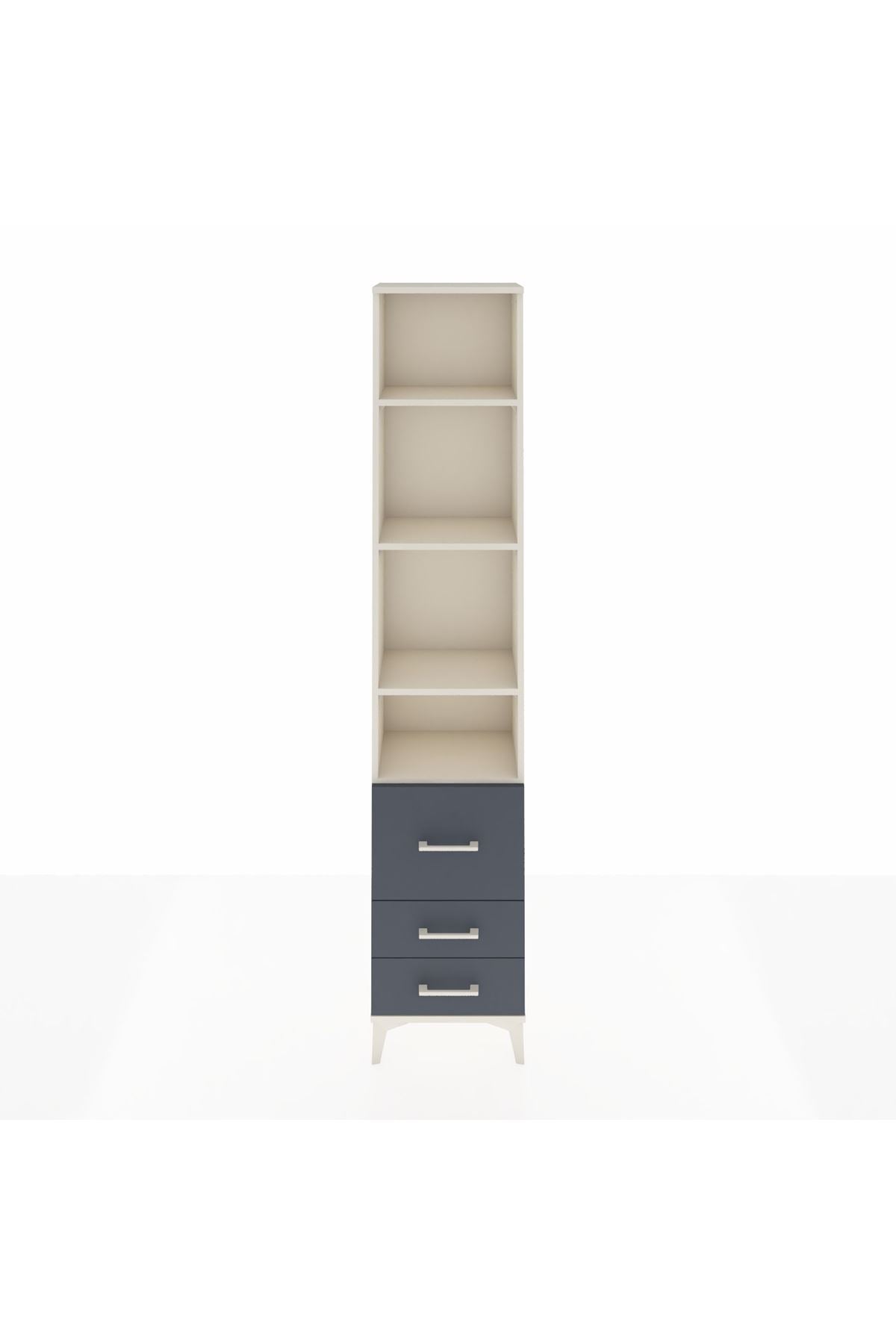 Arges Dolap 4 Raflı 3 Çekmeceli 44x30x221 - S28M039V2A