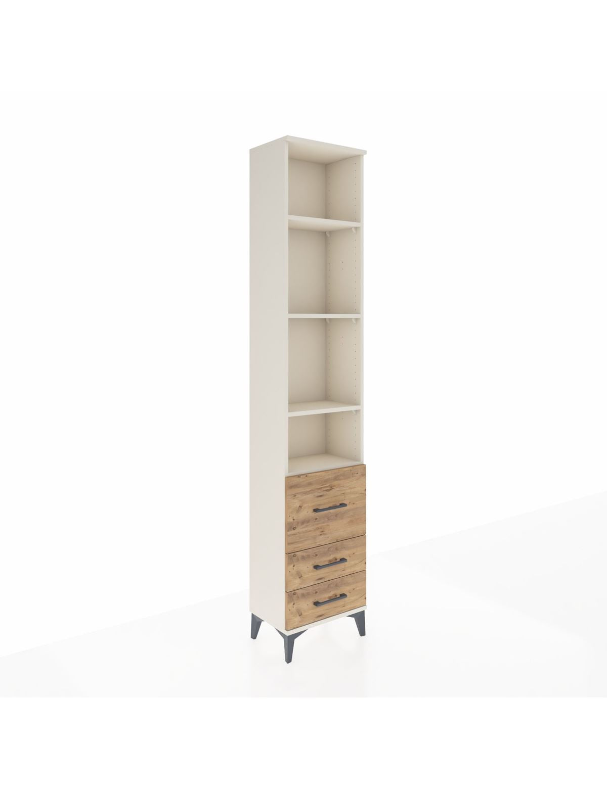 Arges Dolap 4 Raflı 3 Çekmeceli 44x30x221 - S28M039V3A