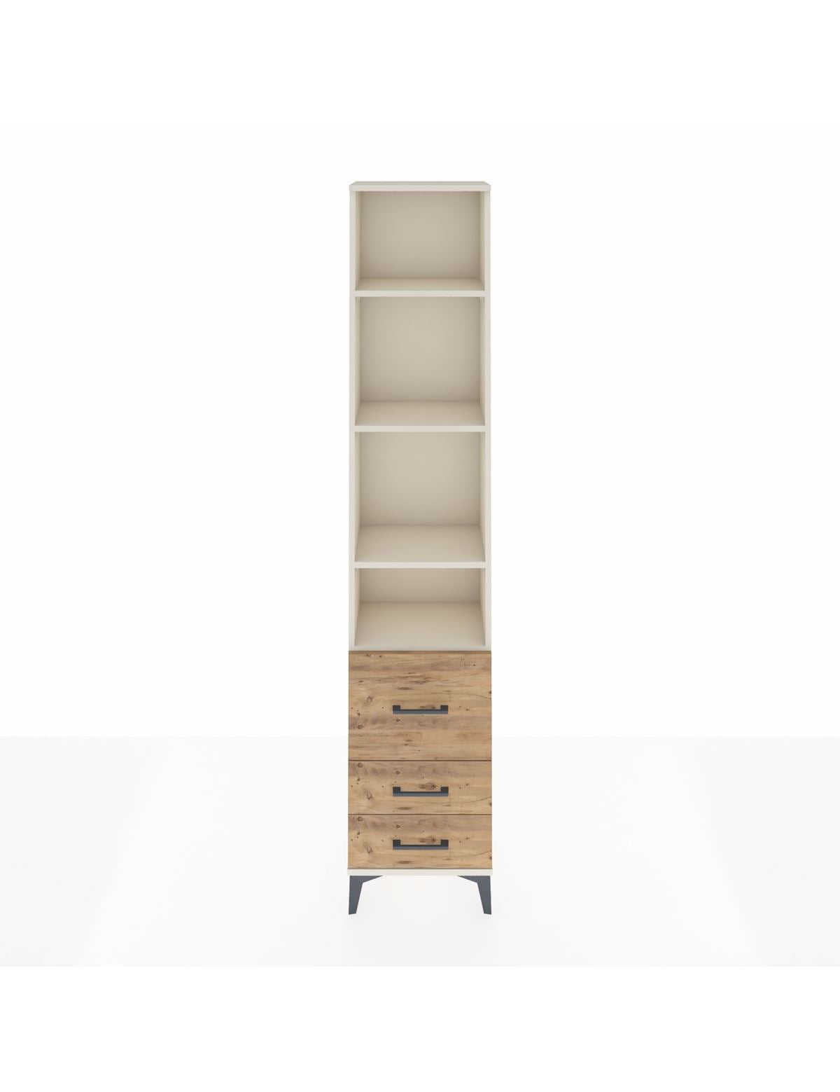 Arges Dolap 4 Raflı 3 Çekmeceli 44x30x221 - S28M039V3A