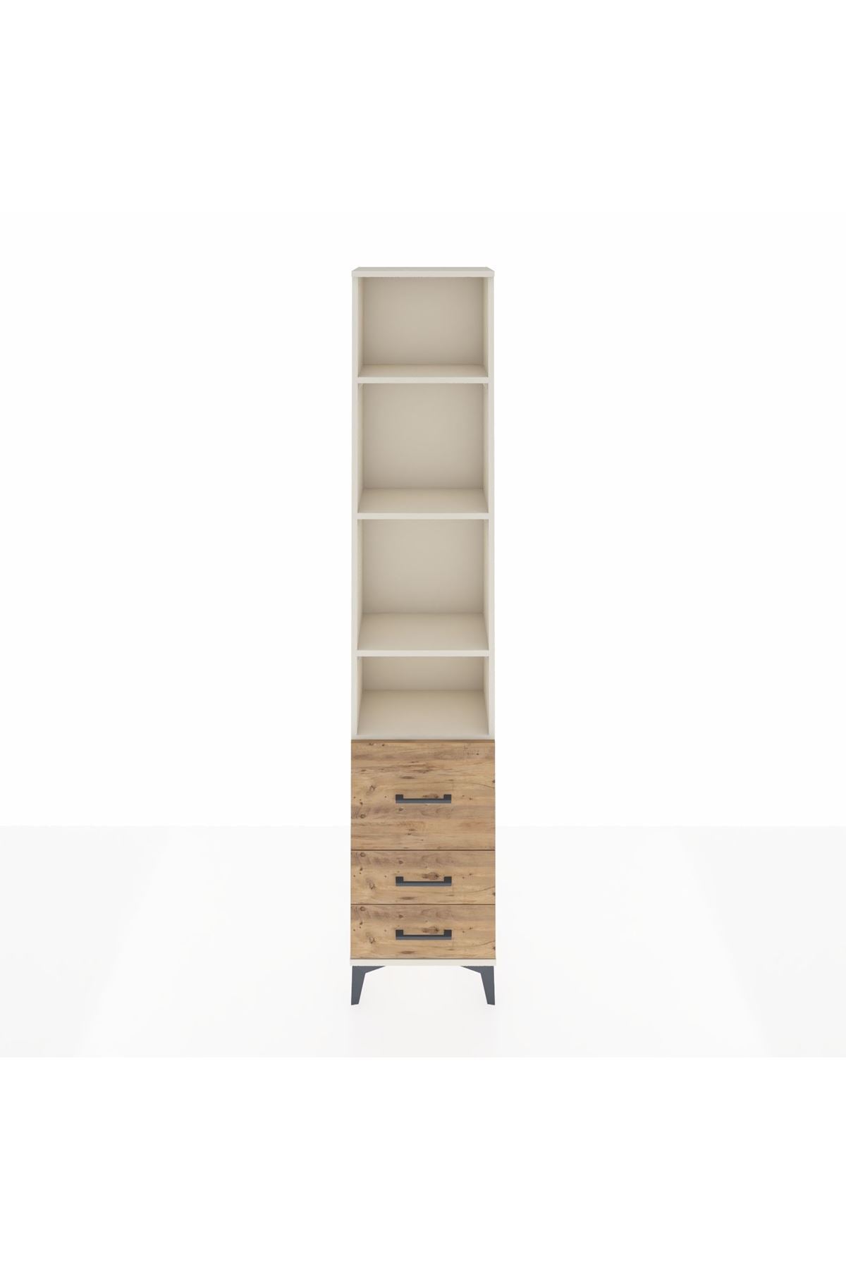 Arges Dolap 4 Raflı 3 Çekmeceli 44x30x221 - S28M039V3A