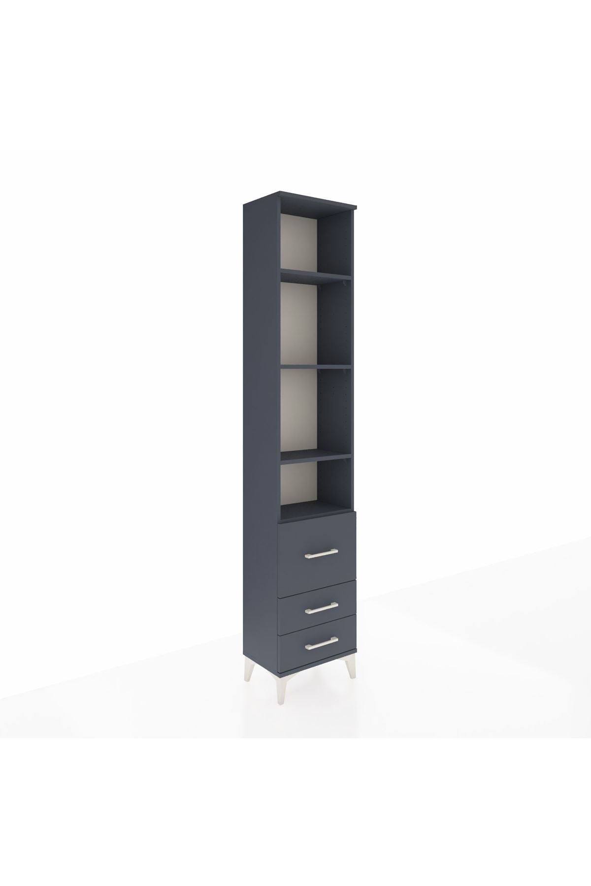 Arges Dolap 4 Raflı 3 Çekmeceli 44x30x221 - S28M039V5A