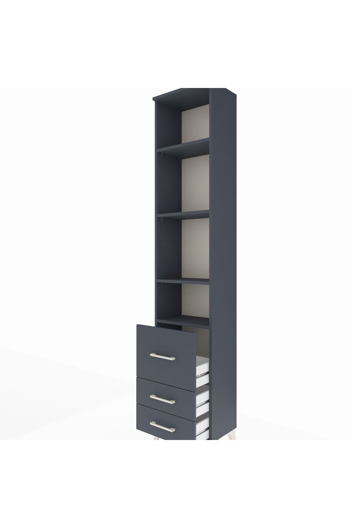 Arges Dolap 4 Raflı 3 Çekmeceli 44x30x221 - S28M039V5A