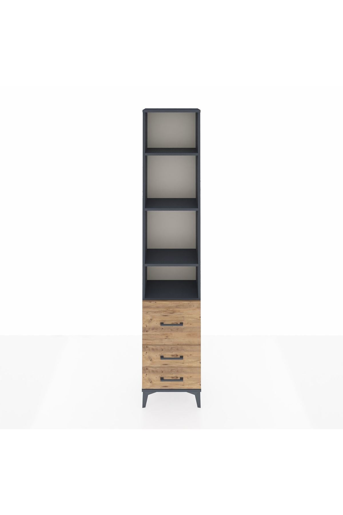 Arges Dolap 4 Raflı 3 Çekmeceli 44x30x221 - S28M039V6A