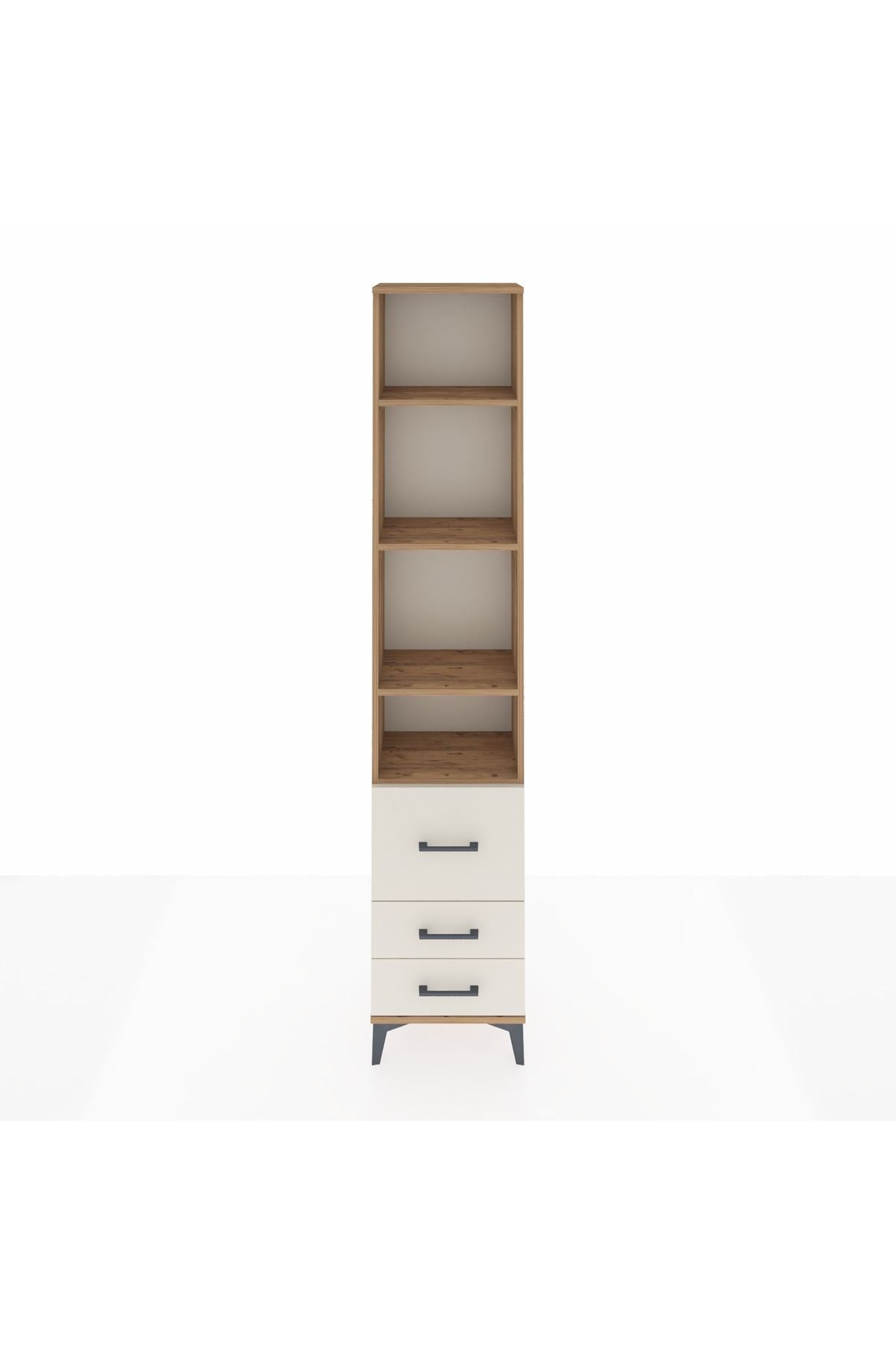 Arges Dolap 4 Raflı 3 Çekmeceli 44x30x221 - S28M039V7A