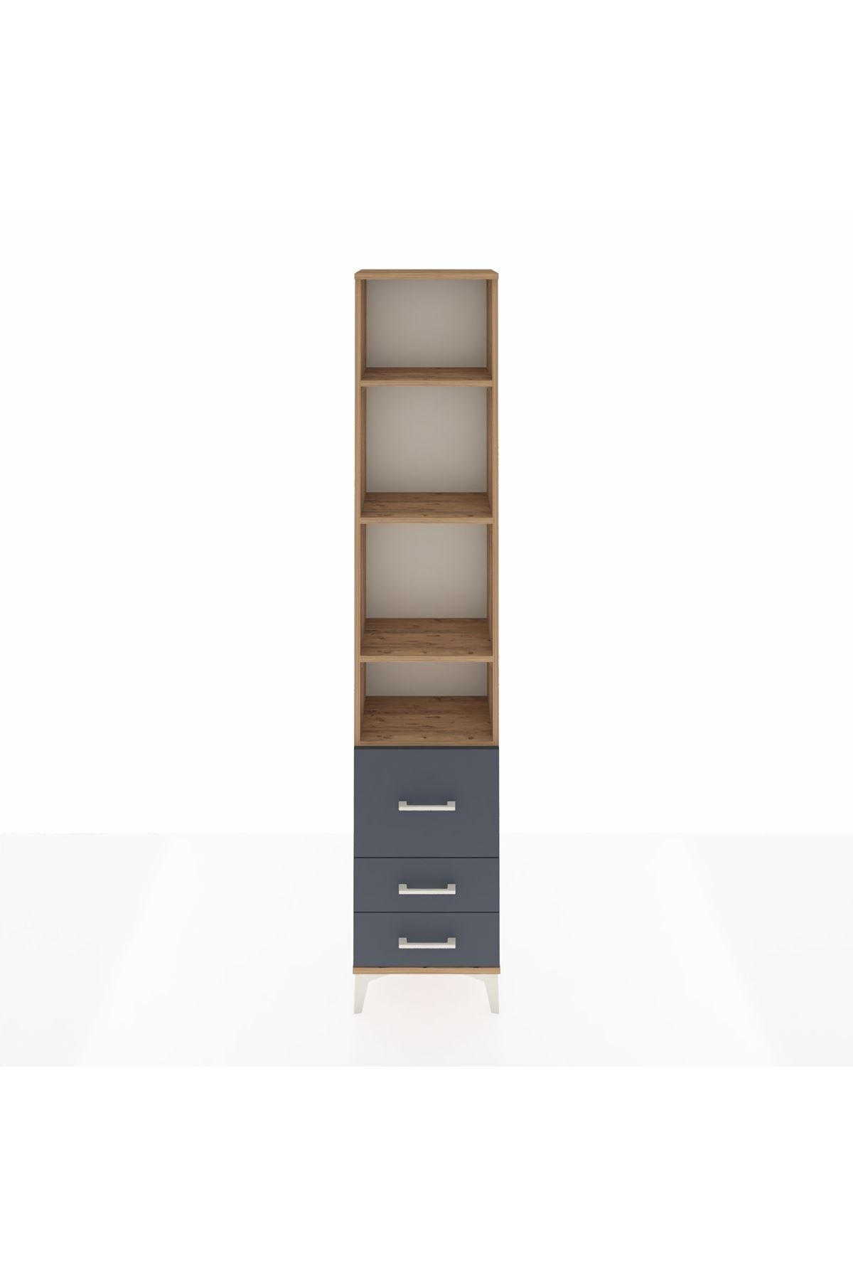 Arges Dolap 4 Raflı 3 Çekmeceli 44x30x221 - S28M039V8A