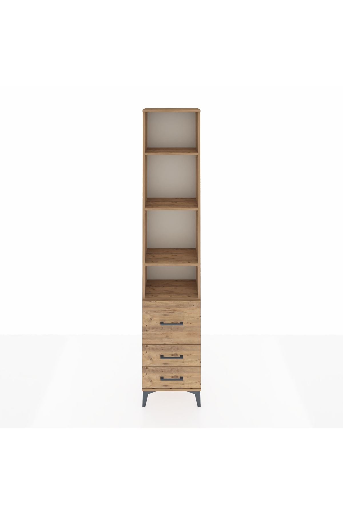 Arges Dolap 4 Raflı 3 Çekmeceli 44x30x221 - S28M039V9A