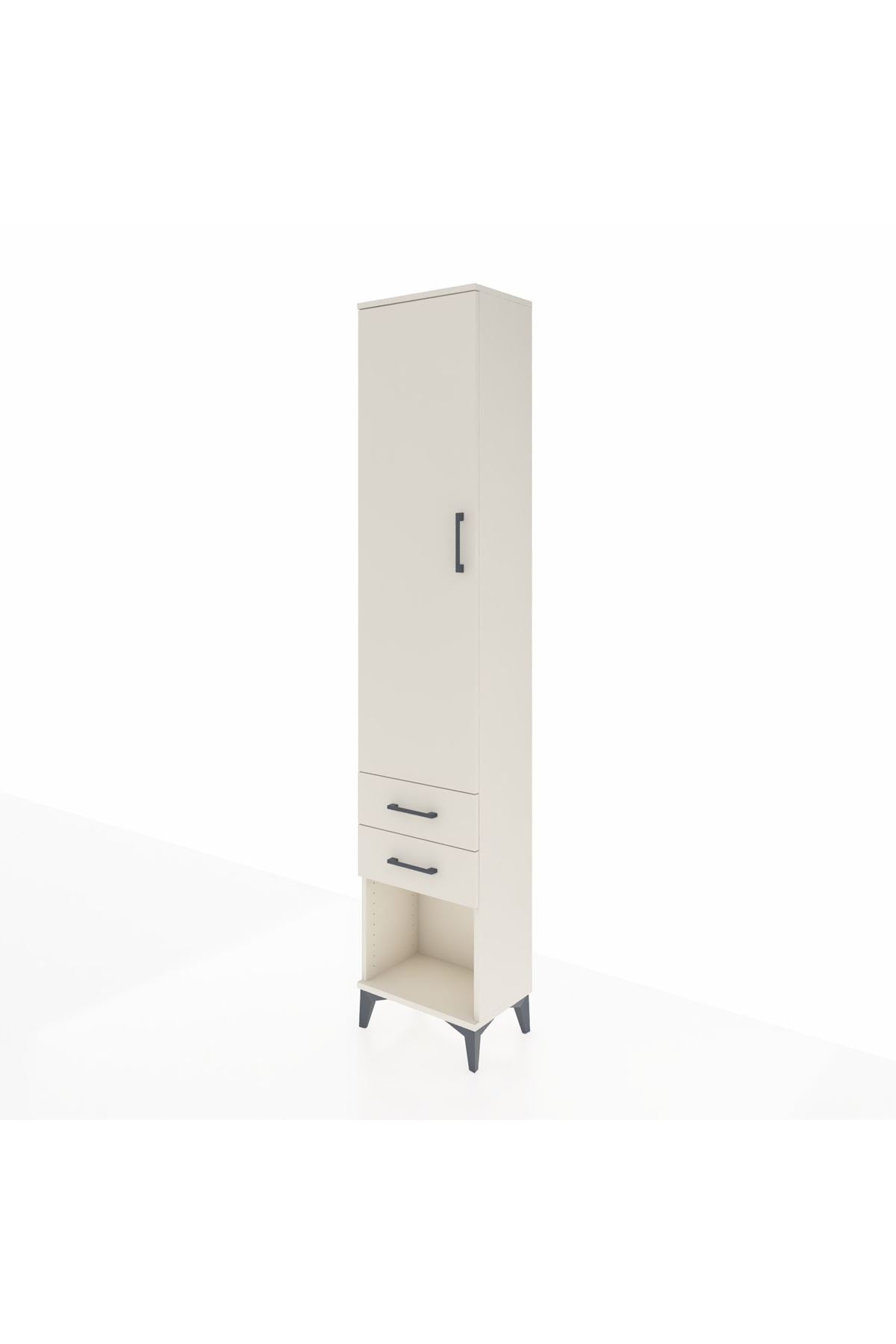 Arges Dolap 2 Raflı 2 Çekmeceli Tek Askılı 44x30x221 - S28M040V1A