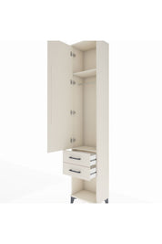 Arges Dolap 2 Raflı 2 Çekmeceli Tek Askılı 44x30x221 - S28M040V1A