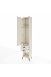 Arges Dolap 2 Raflı 2 Çekmeceli Tek Askılı 44x30x221 - S28M040V1A