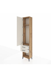 Arges Dolap 2 Raflı 2 Çekmeceli Tek Askılı 44x30x221 - S28M040V7A