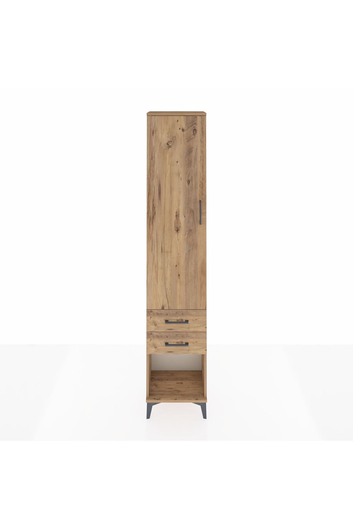 Arges Dolap 2 Raflı 2 Çekmeceli Tek Askılı 44x30x221 - S28M040V9A