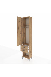 Arges Dolap 2 Raflı 2 Çekmeceli Tek Askılı 44x30x221 - S28M040V9A