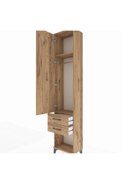 Arges Dolap 2 Raflı 2 Çekmeceli Tek Askılı 44x30x221 - S28M040V9A