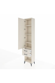 Arges Dolap 4 Raflı 2 Çekmeceli Tek Kapaklı 44x30x221 - S28M041V1A