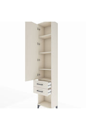 Arges Dolap 4 Raflı 2 Çekmeceli Tek Kapaklı 44x30x221 - S28M041V1A