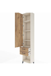 Arges Dolap 4 Raflı 2 Çekmeceli Tek Kapaklı 44x30x221 - S28M041V3A
