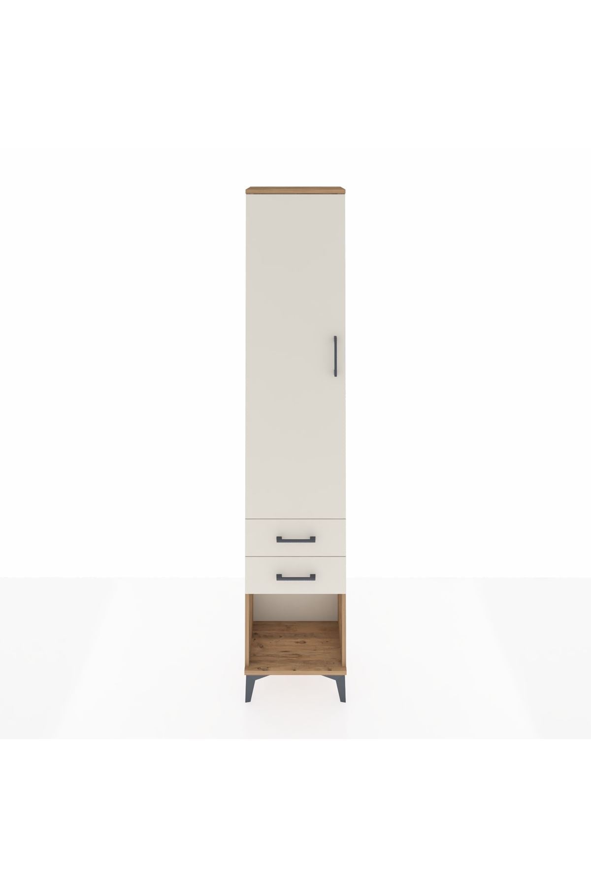 Arges Dolap 4 Raflı 2 Çekmeceli Tek Kapaklı 44x30x221 - S28M041V7A