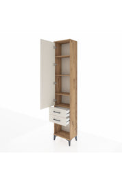 Arges Dolap 4 Raflı 2 Çekmeceli Tek Kapaklı 44x30x221 - S28M041V7A