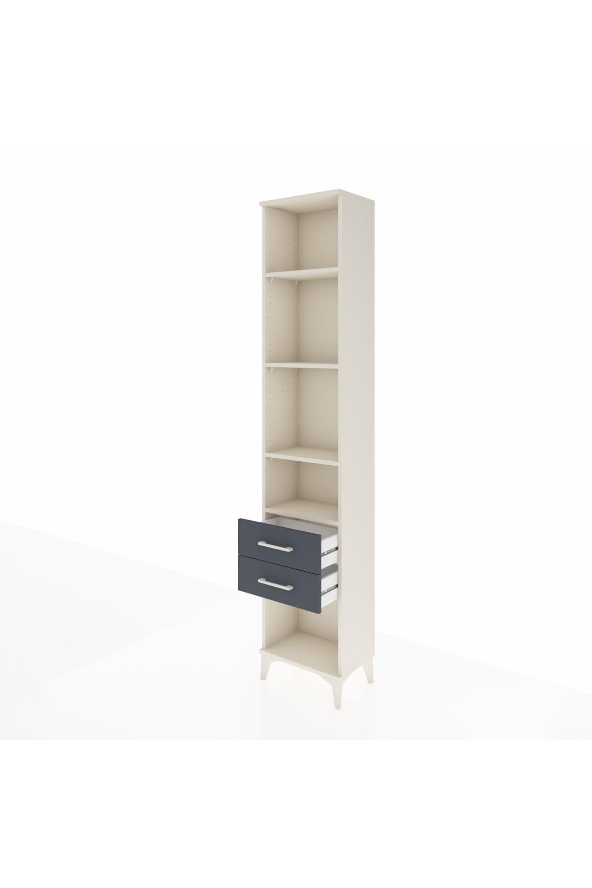 Arges Dolap 4 Raflı 2 Çekmeceli 44x30x221 - S28M042V2A
