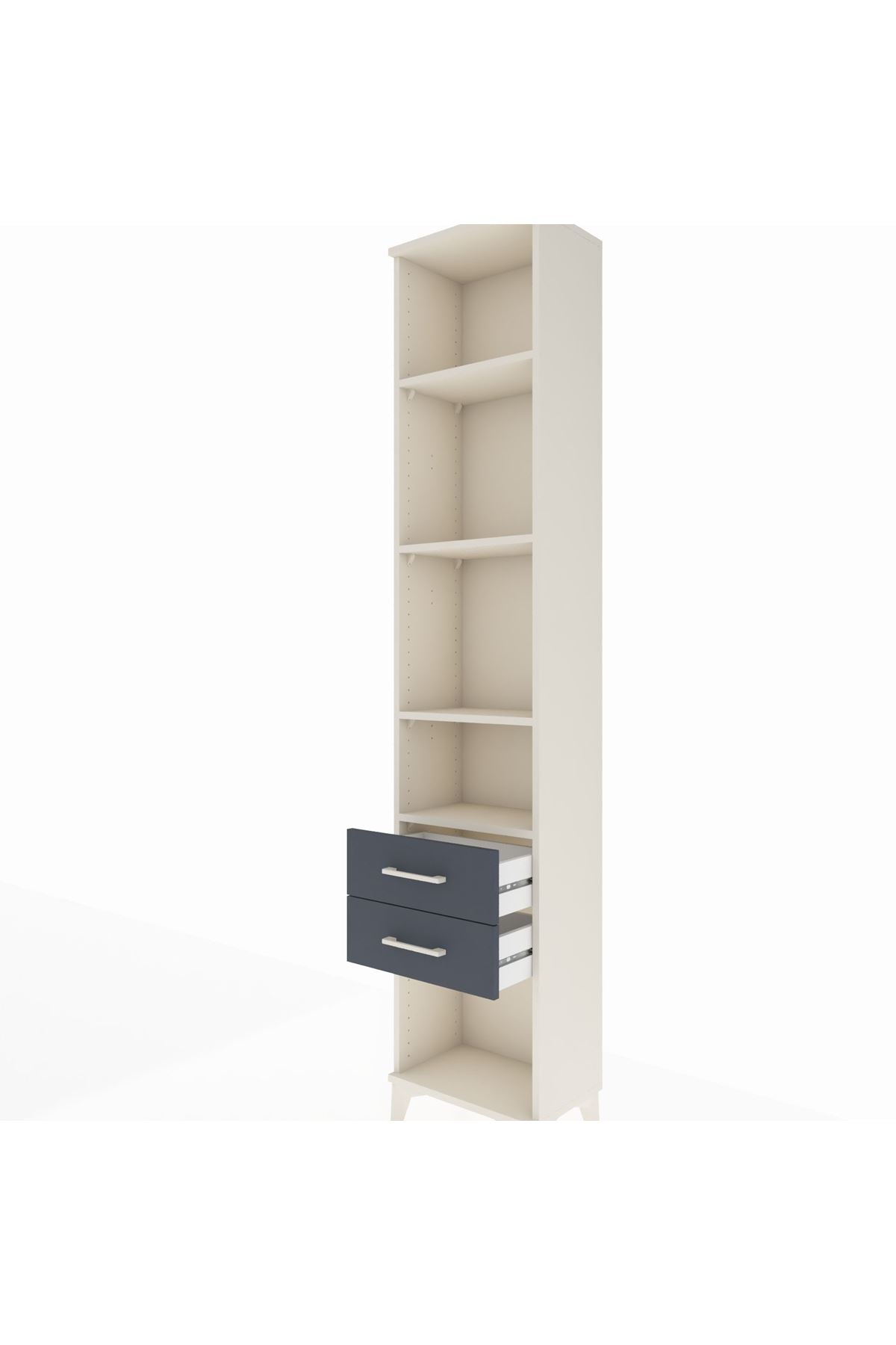Arges Dolap 4 Raflı 2 Çekmeceli 44x30x221 - S28M042V2A
