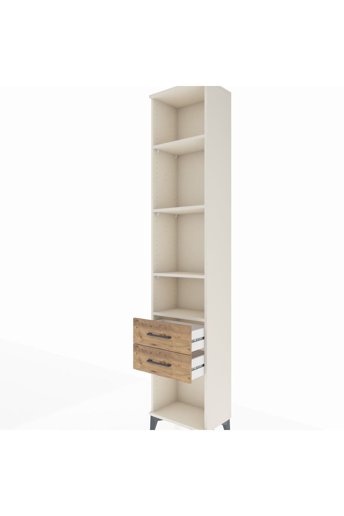 Arges Dolap 4 Raflı 2 Çekmeceli 44x30x221 - S28M042V3A
