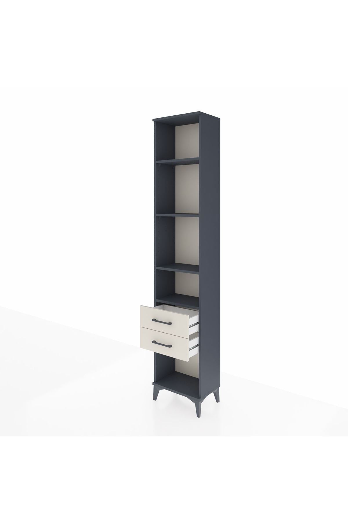 Arges Dolap 4 Raflı 2 Çekmeceli 44x30x221 - S28M042V4A
