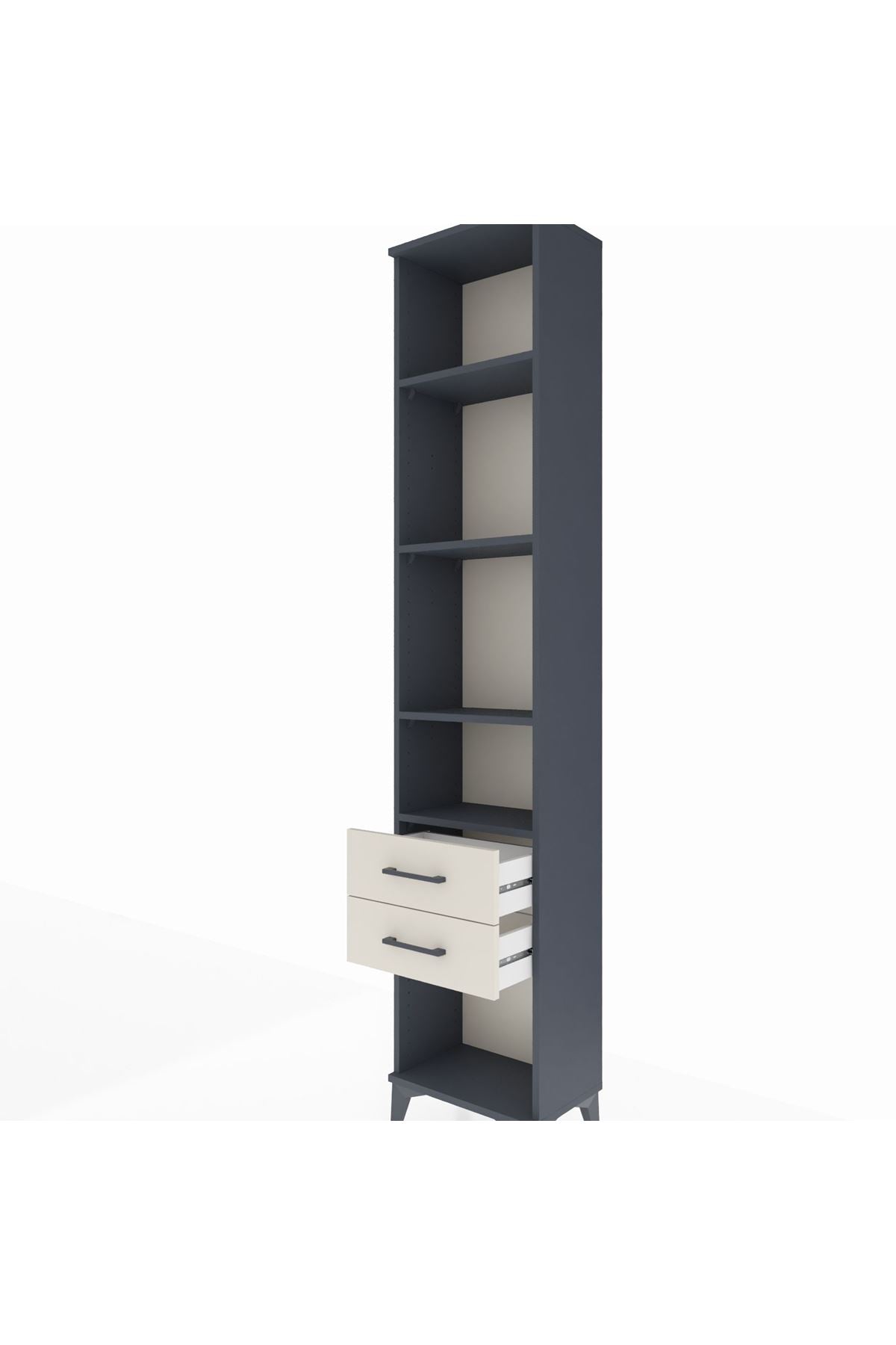 Arges Dolap 4 Raflı 2 Çekmeceli 44x30x221 - S28M042V4A