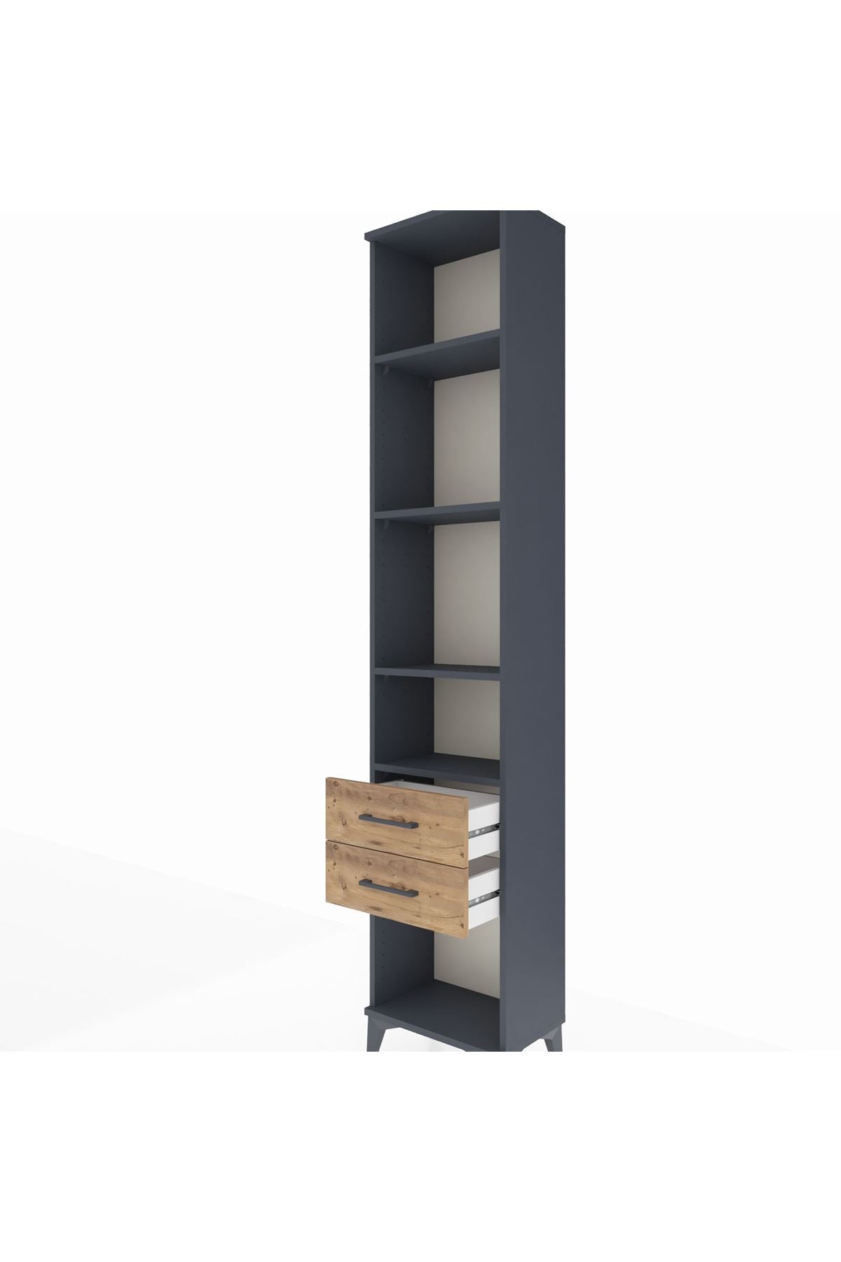 Arges Dolap 4 Raflı 2 Çekmeceli 44x30x221 - S28M042V6A