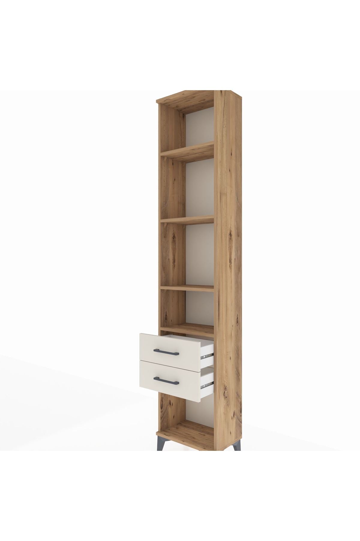 Arges Dolap 4 Raflı 2 Çekmeceli 44x30x221 - S28M042V7A