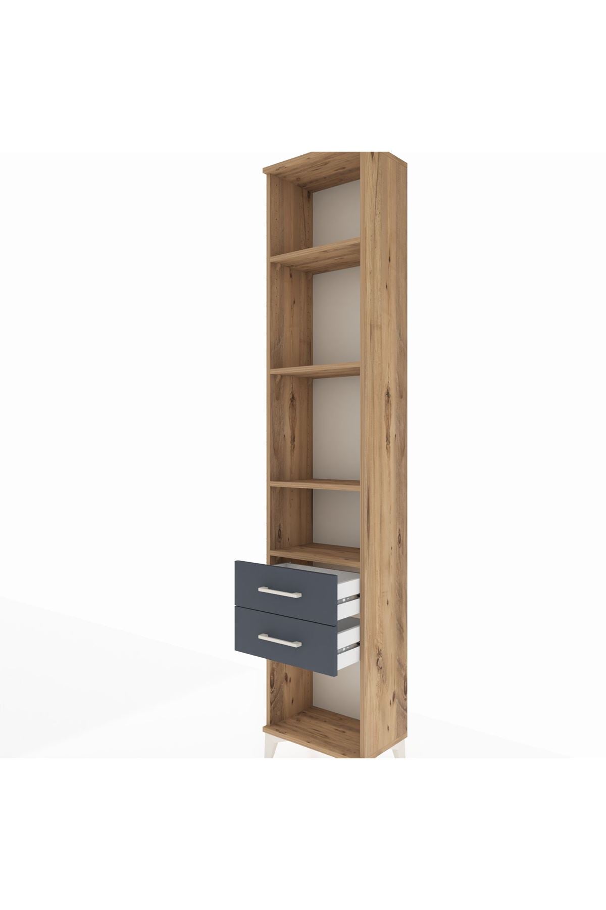 Arges Dolap 4 Raflı 2 Çekmeceli 44x30x221 - S28M042V8A