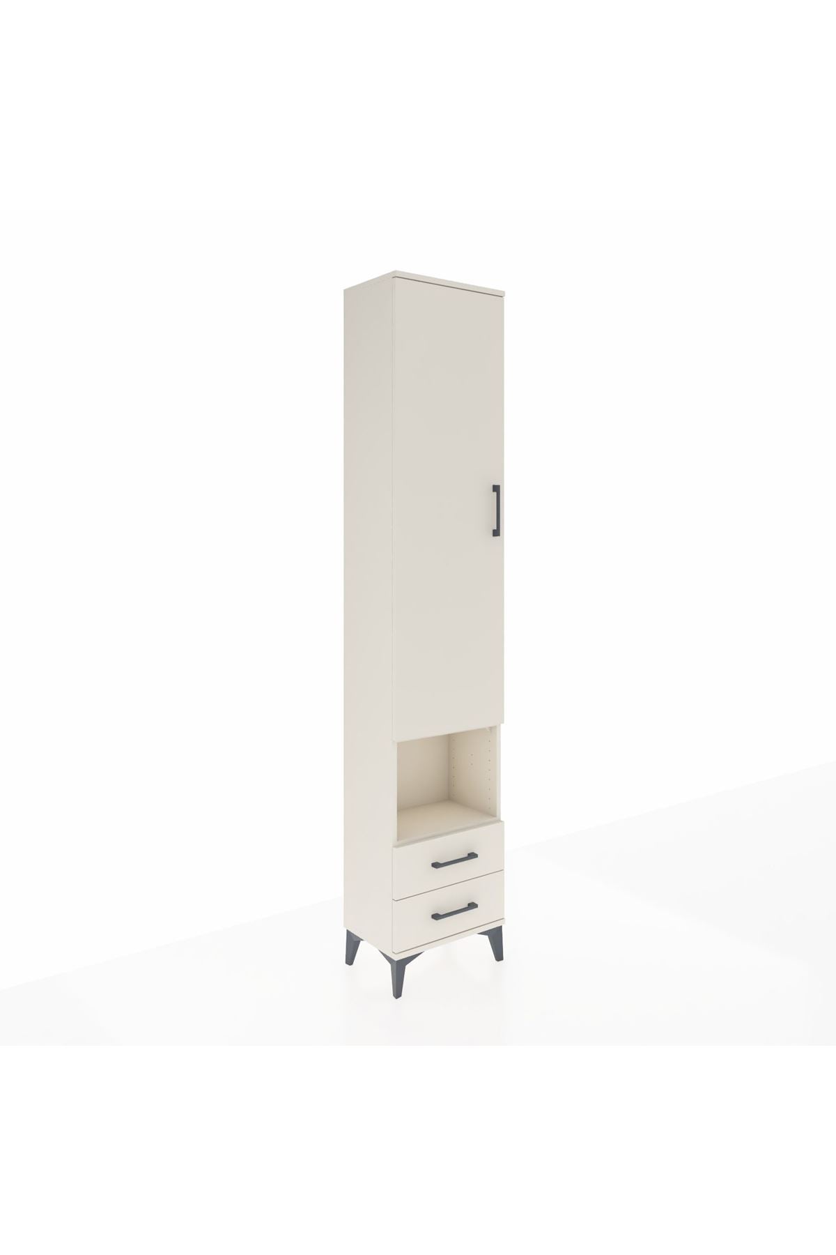Arges Dolap 3 Raflı 2 Çekmeceli Tek Askılı 44x30x221 - S28M043V1A