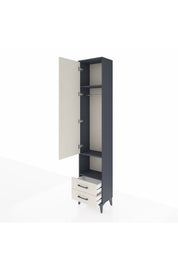 Arges Dolap 3 Raflı 2 Çekmeceli Tek Askılı 44x30x221 - S28M043V4A