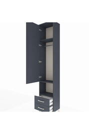 Arges Dolap 3 Raflı 2 Çekmeceli Tek Askılı 44x30x221 - S28M043V5A
