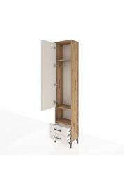 Arges Dolap 3 Raflı 2 Çekmeceli Tek Askılı 44x30x221 - S28M043V7A