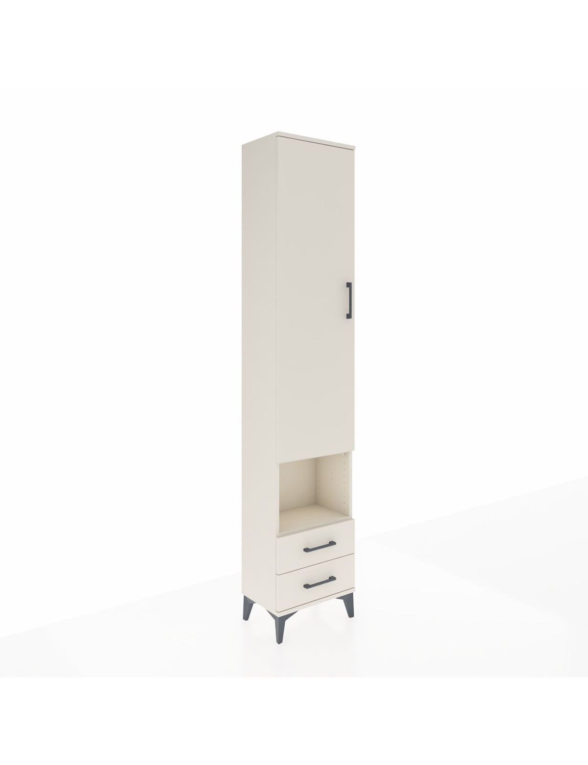 Arges Dolap 5 Raflı 2 Çekmeceli Tek Kapaklı 44x30x221 - S28M044V1A