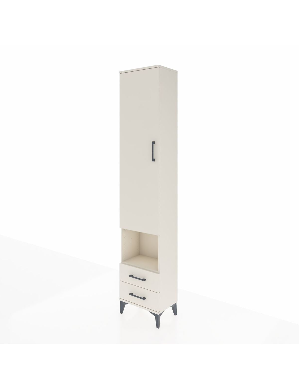 Arges Dolap 5 Raflı 2 Çekmeceli Tek Kapaklı 44x30x221 - S28M044V1A