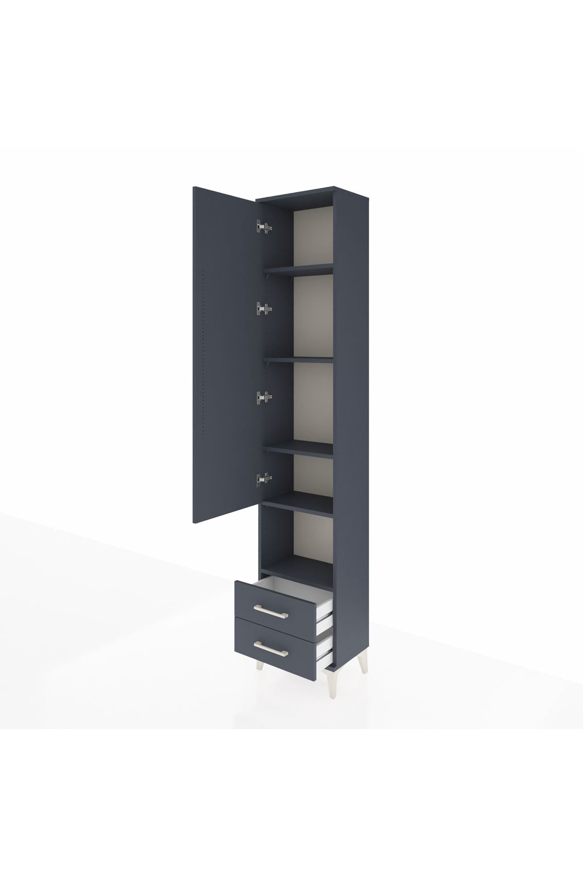 Arges Dolap 5 Raflı 2 Çekmeceli Tek Kapaklı 44x30x221 - S28M044V5A