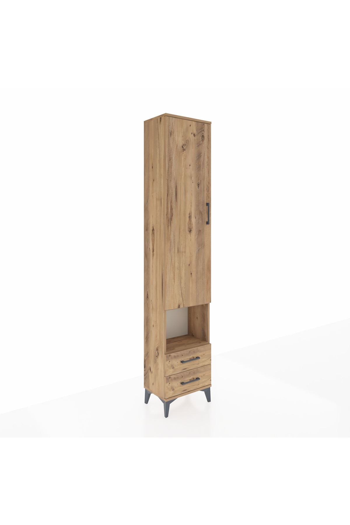 Arges Dolap 5 Raflı 2 Çekmeceli Tek Kapaklı 44x30x221 - S28M044V9A
