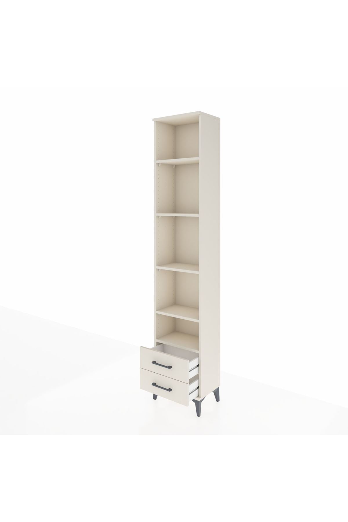 Arges Dolap 5 Raflı 2 Çekmeceli 44x30x221 - S28M045V1A