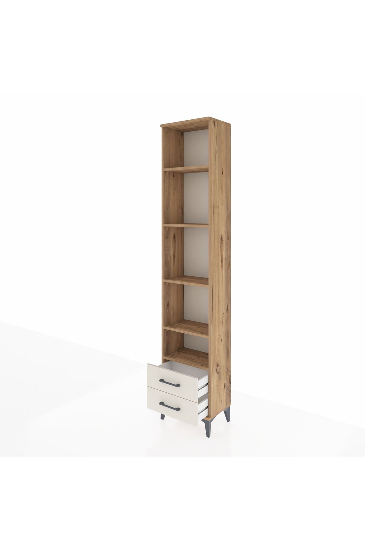 Arges Dolap 5 Raflı 2 Çekmeceli 44x30x221 - S28M045V7A